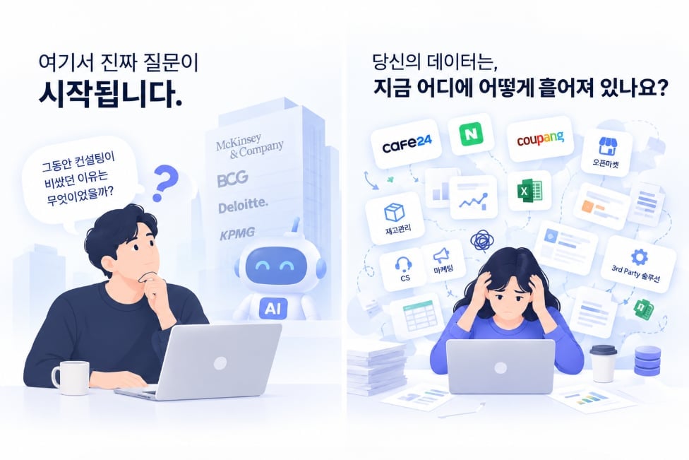그동안 컨설팅이 비쌌던 이유와 흩어진 쇼핑몰 데이터의 현실