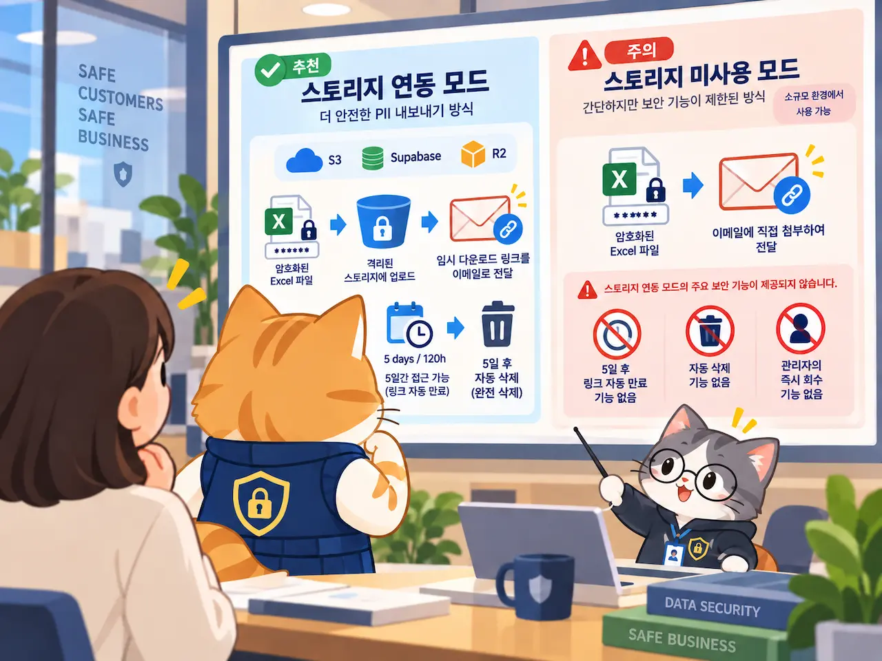단순 다운로드 링크 및 평문 이메일 첨부 시 발생하는 보안 위협과 4중 보안 방어 체계